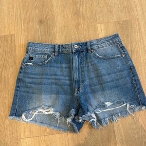 Ripped jeans shorts